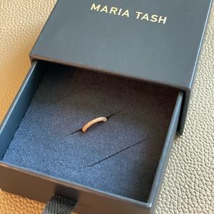 MARIA TASH rose gold pavé eternity hoop, 8mm